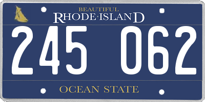 RI license plate 245062