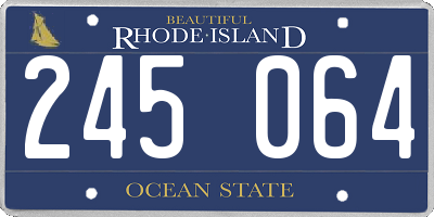 RI license plate 245064