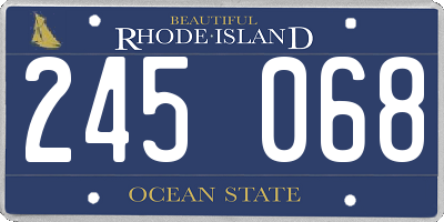 RI license plate 245068