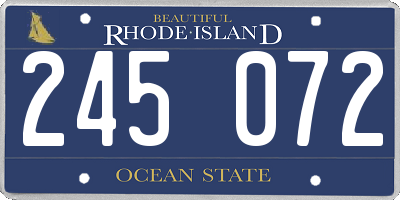 RI license plate 245072