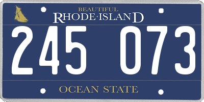 RI license plate 245073