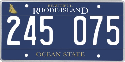 RI license plate 245075