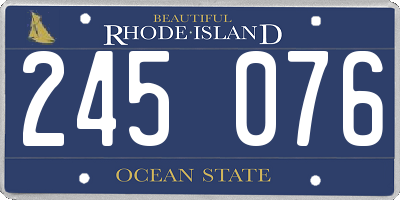 RI license plate 245076
