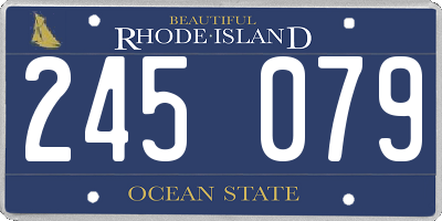 RI license plate 245079