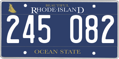 RI license plate 245082