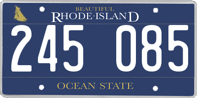 RI license plate 245085