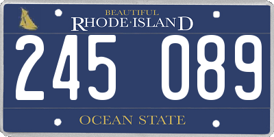 RI license plate 245089