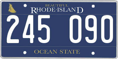 RI license plate 245090