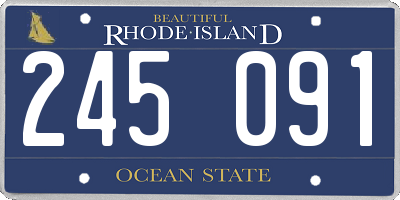 RI license plate 245091