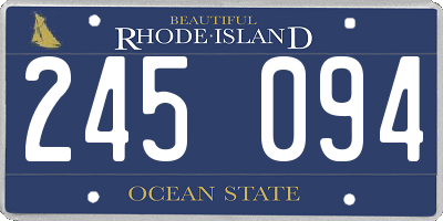 RI license plate 245094