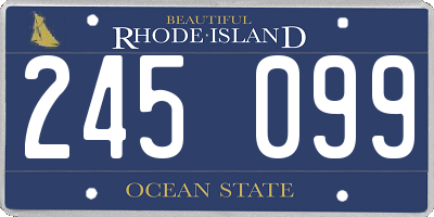 RI license plate 245099