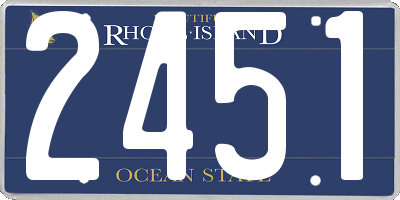 RI license plate 2451