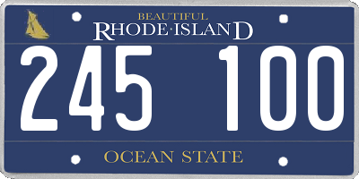 RI license plate 245100