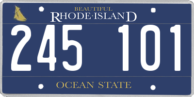 RI license plate 245101
