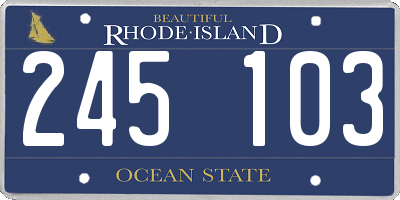 RI license plate 245103