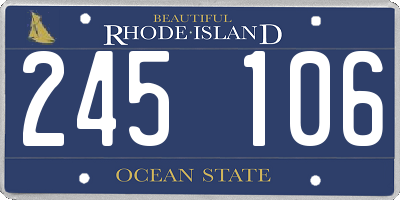 RI license plate 245106