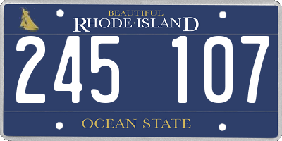 RI license plate 245107