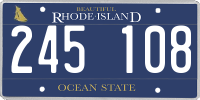 RI license plate 245108
