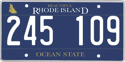 RI license plate 245109