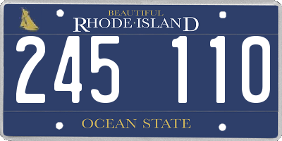 RI license plate 245110