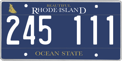 RI license plate 245111