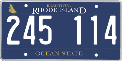 RI license plate 245114
