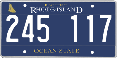 RI license plate 245117