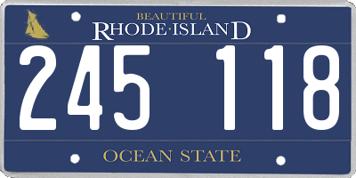 RI license plate 245118