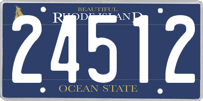RI license plate 24512