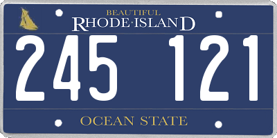 RI license plate 245121