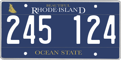 RI license plate 245124