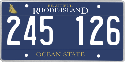RI license plate 245126