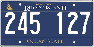 RI license plate 245127
