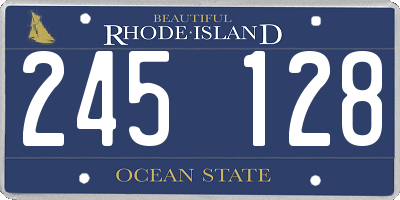 RI license plate 245128