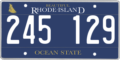RI license plate 245129