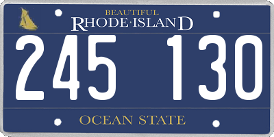 RI license plate 245130