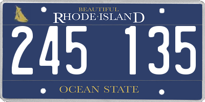 RI license plate 245135