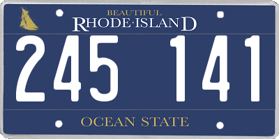 RI license plate 245141