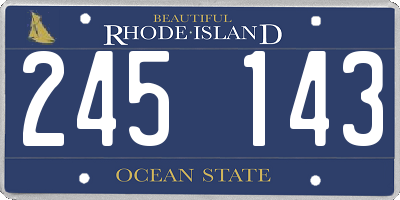 RI license plate 245143