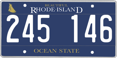 RI license plate 245146