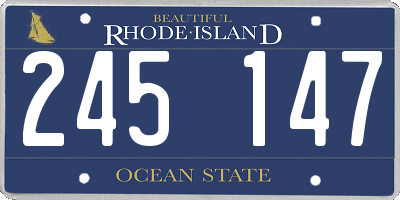 RI license plate 245147