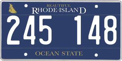 RI license plate 245148