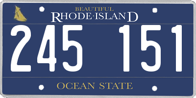 RI license plate 245151