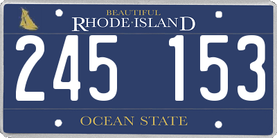 RI license plate 245153