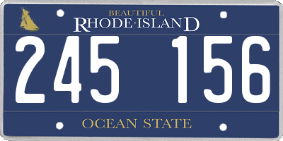 RI license plate 245156