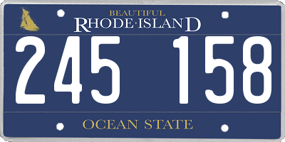 RI license plate 245158