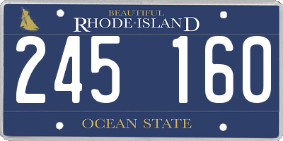 RI license plate 245160