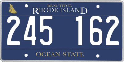 RI license plate 245162