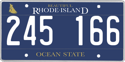 RI license plate 245166