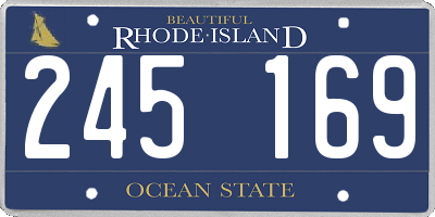 RI license plate 245169